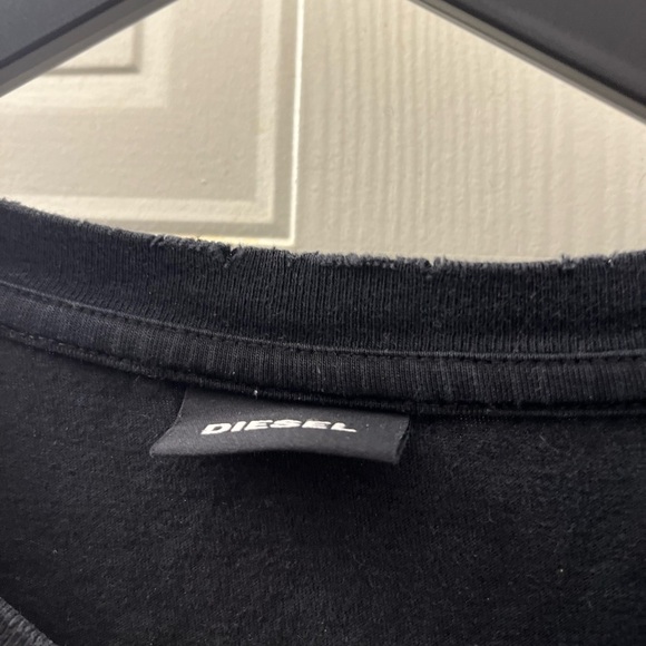 DIESEL T-Diegos-A7 Wolves And mountain print black T-Shirt - Picture 8 of 14